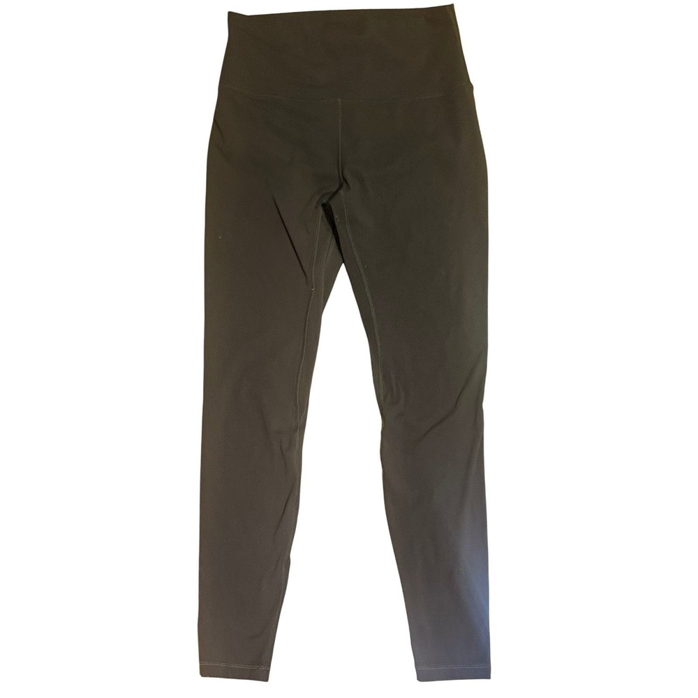 HeyNuts High Waisted Athletic Leggings Olive Green Yoga Pants 7/8 Length Sporty